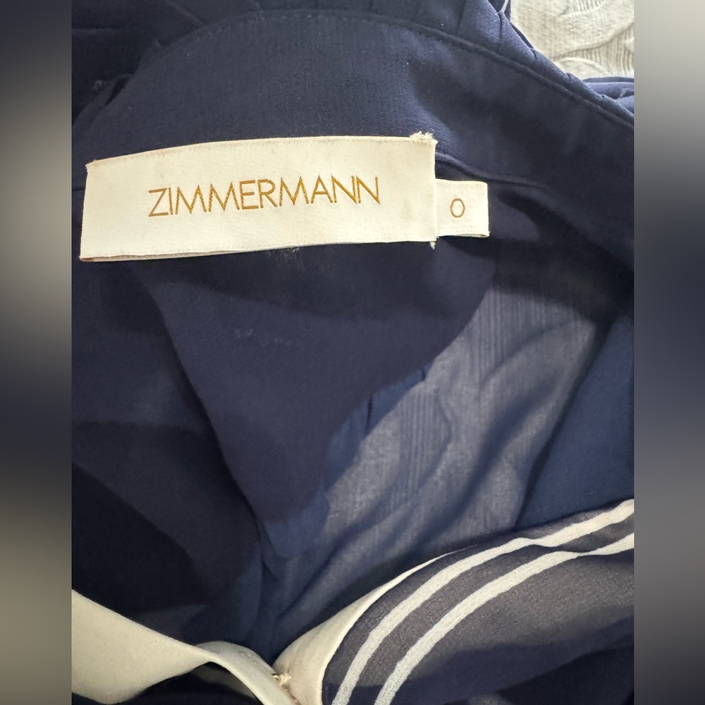 Zimmermann Navy Blue Sailboat Print Dress - Picture 7 of 10